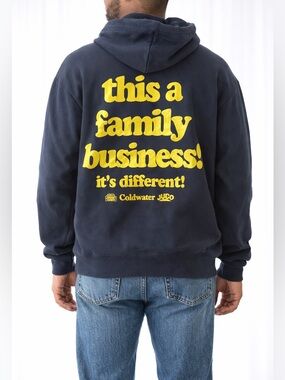 Shaka Wear Black & Yellow Graphic Mens Hoodie Pullover Sweatshirt - Size large